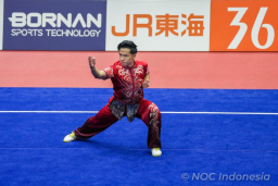 Seraf Naro Siregar Sumbang Perunggu Wushu untuk Indonesia