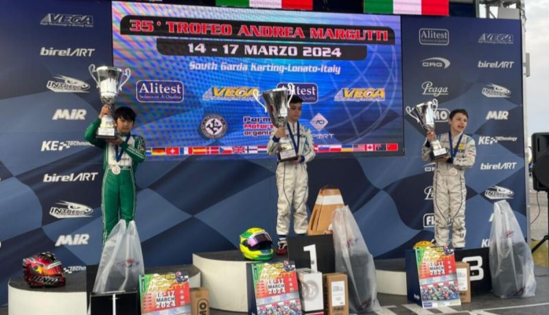 Pembalap Gokart Indonesia Raih Runner-Up Kejuaraan Trofeo Andrea Margutti Italy